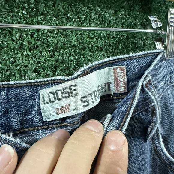 Vtg Levi 569 Loose Straight Jeans Mens 32x30 **Meas 32x31 Blue Denim Cotton Y2K - Picture 5 of 15